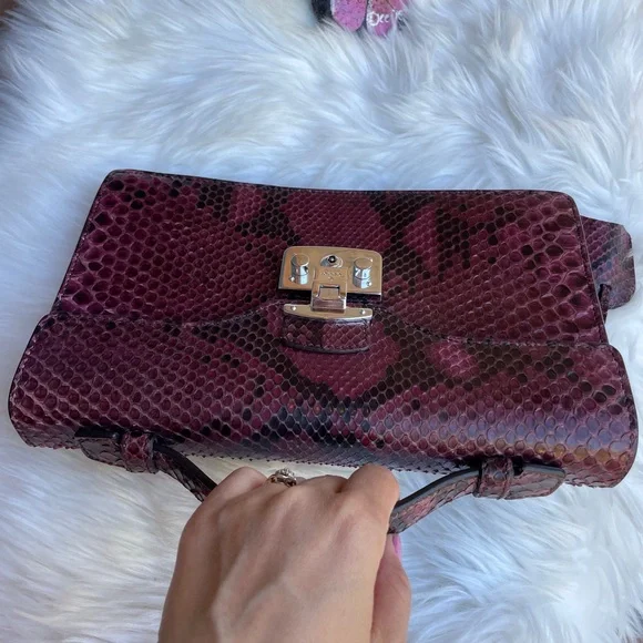 Rare GUCCI Python Small Lady Lock Clutch - Picture 7 of 17